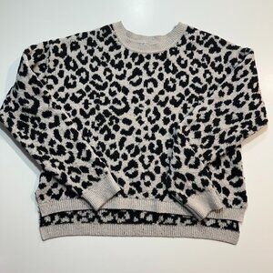 Sincerely Jules Animal Leopard Print Sweater Pullover Size Small High Low Hem